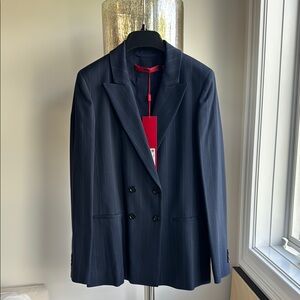 HUGO Navy Pinstripe Blazer